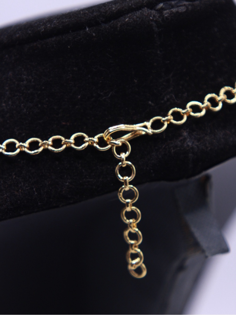 Gold-Tone Simulated Ruby Y-Style Necklace with Genuine Pearl Drop Earrings - Picture 6 of 6